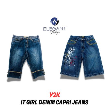 Y2K It Girl Denim Capri Jeans - EV0515
