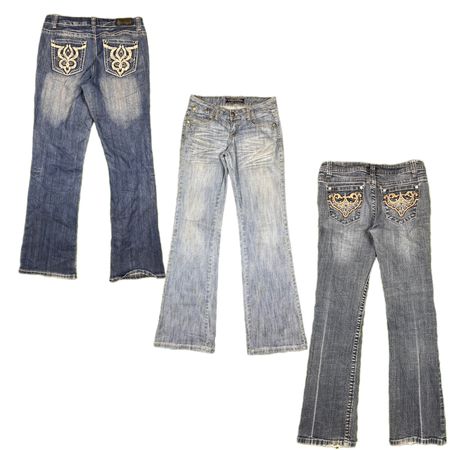 Y2K NYC IT Girl Denim Flare Jeans RE-2869