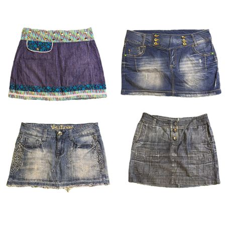 Y2K  NYC IT Girl Denim Mini Skirts RE-2871