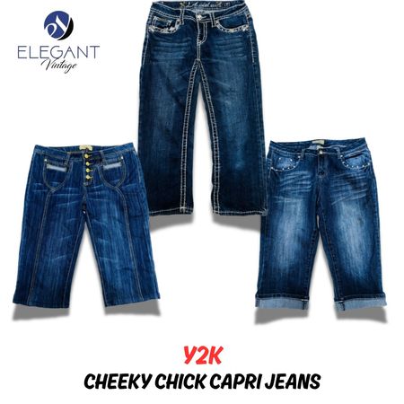 Y2K Cheeky Chic Capri Jeans - EV0548