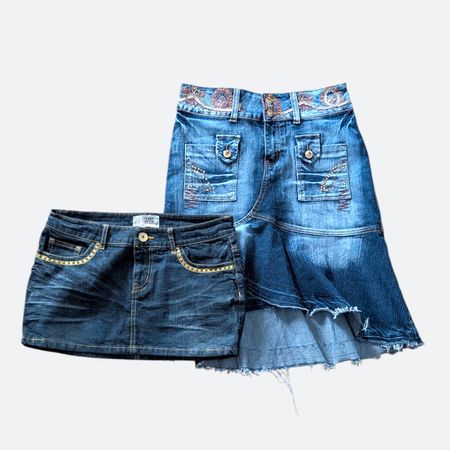 Saia de Jeans Atraente Y2K Mista