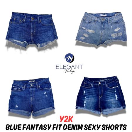 Y2K Blue Fantasy Fit Denim Sexy Shorts - EV0658