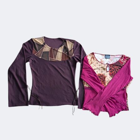 Y2K Fairy Core Browny Blouses