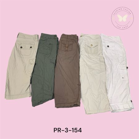 Women’s Cargo Capri Trousers – Lightweight Pocket Capri Pants (PR-3-154)