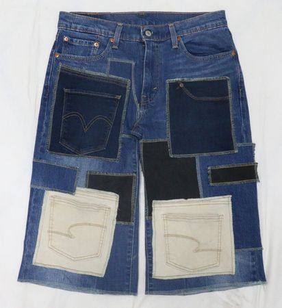 CR1412 Upcycled Denim Shorts