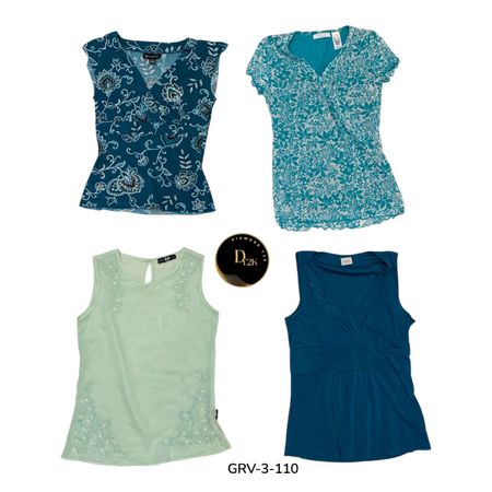 Chiffon Short Sleeve Blouse – Elegant & Dressy (GRV-3-110)