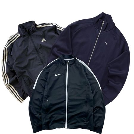 Mix brand nylon parachute track jacket
