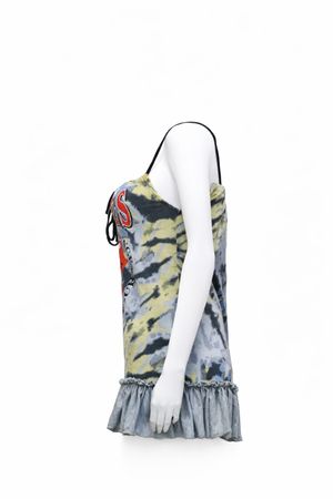 CR1413 Upcycled Graphic Mini Dress