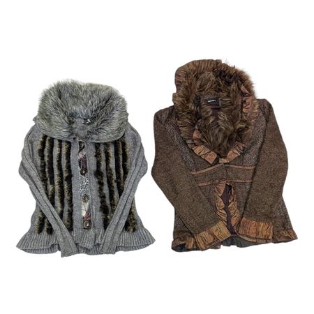 Tricô de Pele Sintética Y2K