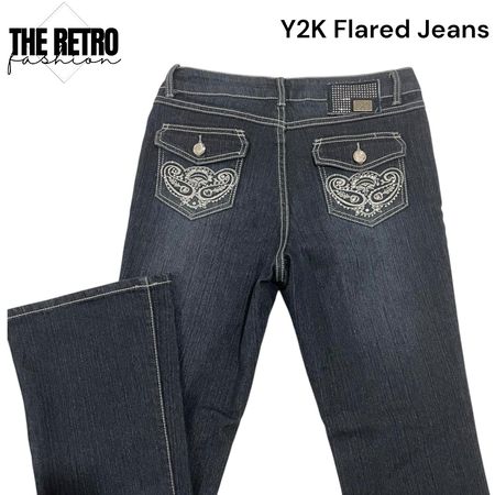 Y2K Flared Jeans-0041