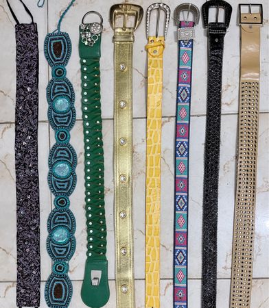 Y2k rainbow set belt