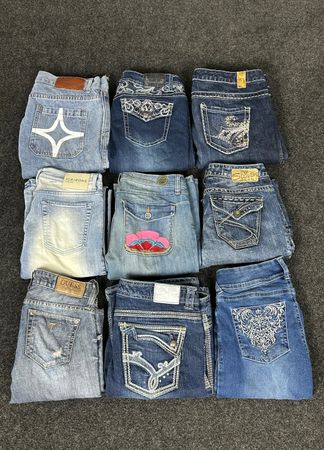 Y2K Pocket Art Jeans (Including Silver, Maurices, Guess) - [TS-0396]
