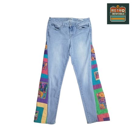 Upcycled Patchwork Flare Jeans