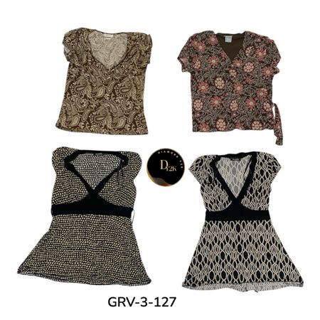 Elegant Short Sleeve Blouse – Y2K Inspired Fashion (GRV-3-127)