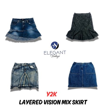 Y2K Layered Vision Mix Skirts - EV0693