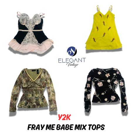 Y2K Fray Me Babe Mix Tops - EV0701