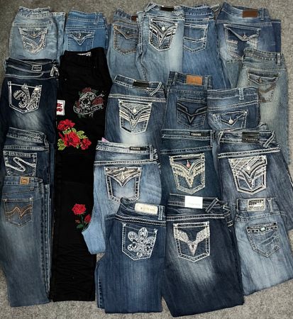 Embroidery Y2K fashion Jeans Pants