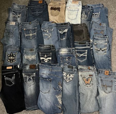 Embroidery Y2K Fashion jeans pants