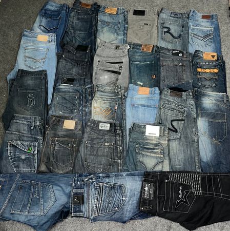 Men Straight Jeans Pants