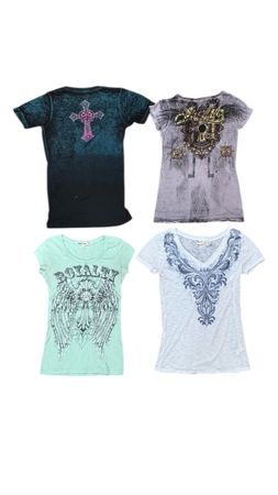 Y2K Verziertes Baby-T-Shirt