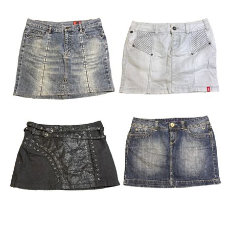Y2K Edgy Girl Denim Mini Skirts RE-2882