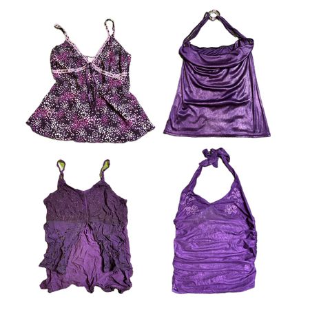 Y2K Silk Cami Tops RE-2883