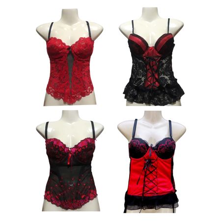 Y2K Red & Black Corsets