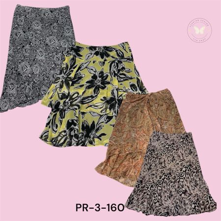 Printed Poly Skirt for Women – Lightweight Casual & Summer Wear (PR-3-160)