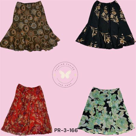Women’s Printed Polyester Skirt – Casual & Stylish (PR-3-166)