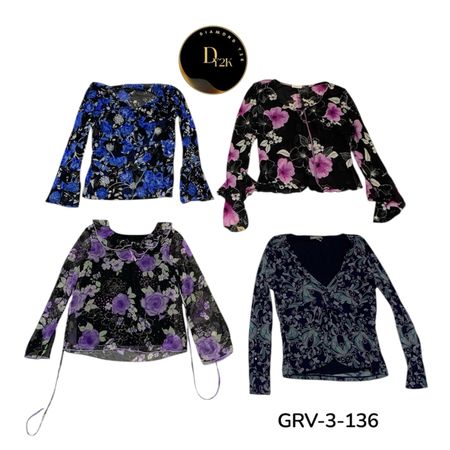 Premium Y2K Long Sleeve Blouse – Soft & Comfortable Fit (GRV-3-136)