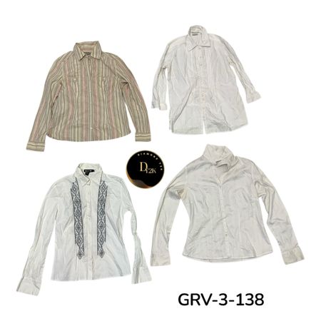 White long sleeve cotton blouse (GRV-3-138)
