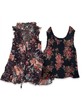 (FV-993) Coquette Fairycore Vintage Bundle – Floral Dresses & Soft Girl Tops