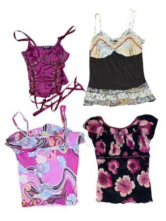 Y2k 2000s Tropical Tops