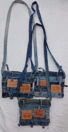 CR6967 Upcycled Levi’s Belted Bags