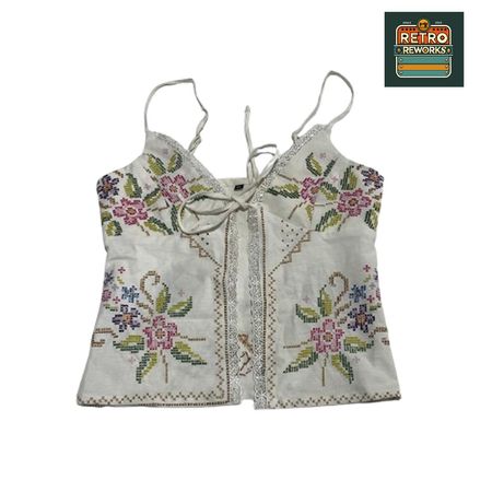 Upcycled Table Cloth Cami Tops