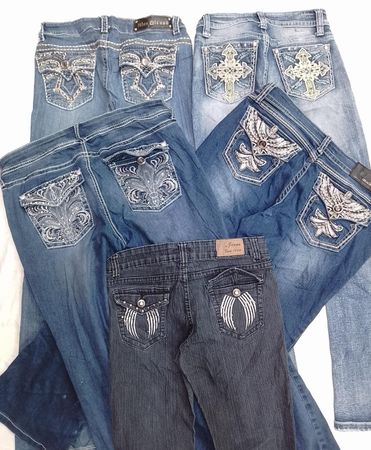 CR6979 Y2K Flare & Straight Jeans