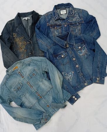 CR6990 Y2K Ladies Denim Jackets