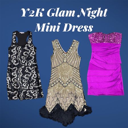 Y2K Glam Night Mini Dress - (19/03)