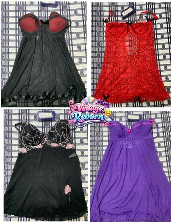 Y2K Vintage Lace Slip Dress & Sheer Babydoll Mix – Mesh, Satin & Embroidered Edit | VR-255