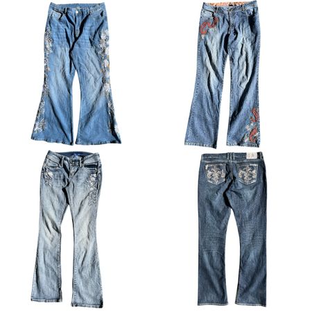 Y2K IT Girl Flare Denim Jeans -SS-019