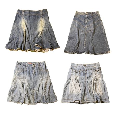 Y2K NYC IT Girl Denim Midi Skirts RE-2891