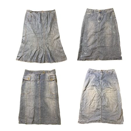 Y2K IT Girl Denim Maxi Skirts RE-2892