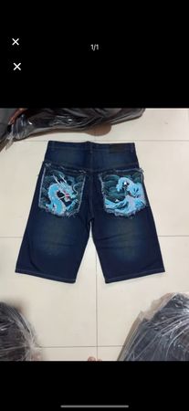 Baggy hip hop sur mesure jeans et shorts brodés