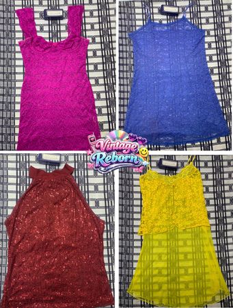 Y2K Vintage Lace & Statement Lingerie Mix – Sheer, Sequin & Bold Color Edit | VR-256