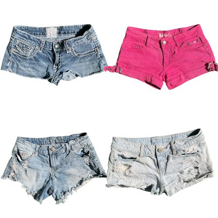 Y2K IT Girl Micro Mini Denim Shorts - SS-022