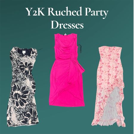 Y2K Ruched Party Dresses - (20/03)