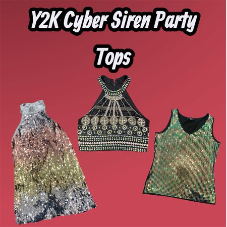Y2K Cyber Siren Party Tops - (20/03)