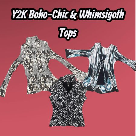 Y2K Boho Chic & Whimsigoth Tops - (20/03)