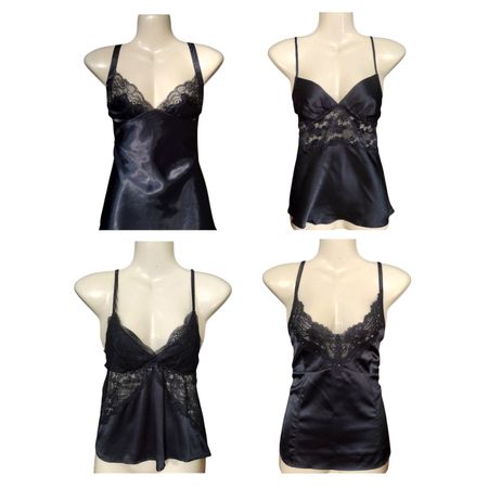 Black Silk Camis