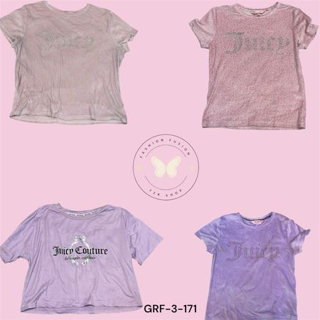 Juicy Couture Women’s Crew Neck T-Shirt – Trendy Streetwear GRF-3-171)